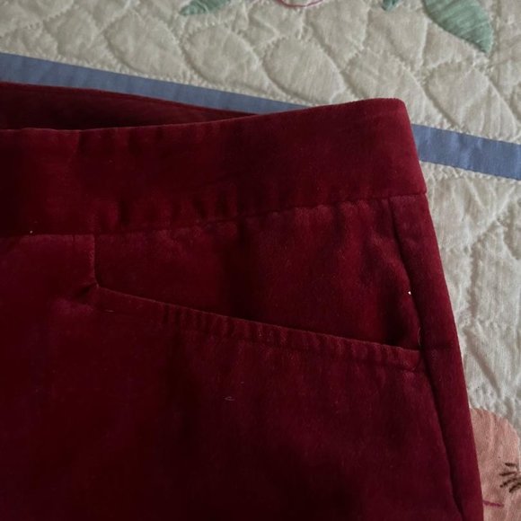 The Limited Red Velvet Pants Size 8 - Picture 2 of 8